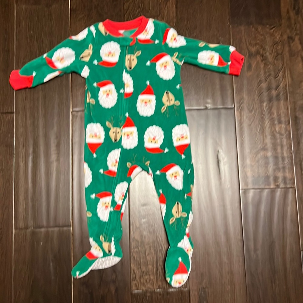 Carters Gender Neutral Family Matching Santa and Reindeer Christmas Pajamas